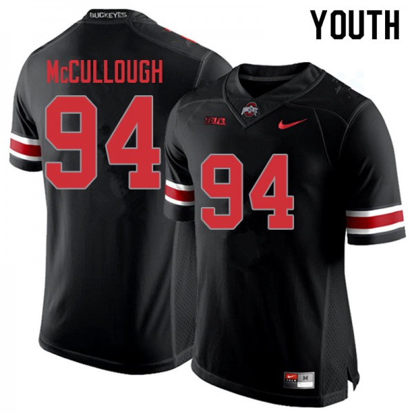 Ohio State Buckeyes #94 Roen McCullough Youth High School Jersey Blackout OSU66434
